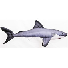 Gaby Cushion Fish Shark White Shark 120 cm Cuddly Fish Cuddly Tie Pillow Plush Toy