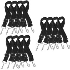 SOLUSTRE 12 STK Elastisches Seil einstellbar Bungee-Seile mit Haken Lange Bungee-Seile strapazierfähig im Freien Bungee Seil Kabelhaken Nylon-Bungee-Seile schwer Verpackungsseil