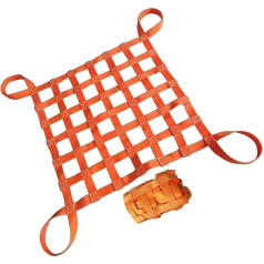 UdaCa Sicherheitshebenetzgurte, Frachtschlingennetz, Starkes tragendes Sicherheitsnetz, reißfeste, stark tragende Netztasche, für Bauarbeiten, bewegliche Abschlepp- und Hebezeuge, Orange 4 * 4m