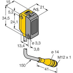 3011474-QS18VP6AFF200Q5, optisks sensors Refleksijas sensors