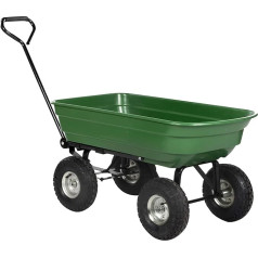 Kinzo Garden Trolley with Tilt Function, Handcart, 75 Litres, 200 kg Load Capacity, Garden Trolley