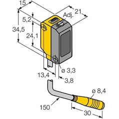 3011473-QS18VP6AFF200Q,optisks sensors Refleksijas sensors