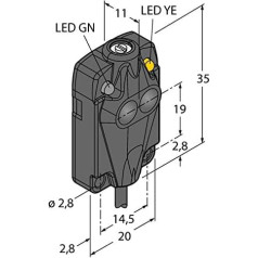 3044863 - Q10RP6D, optisks sensors Reflexionslichttaster Miniatūrsensors