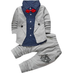 BOTCAM Oficiālais kristību bērna zēna apģērbs Bow Party Baby Noble Suit Set Kāzu zēnu apģērbs un komplekts Baby 1 mēnesis