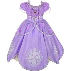 Lito Angels Princess Sofia The First Costume Dress for Girls, Princess Dress, Party Fancy Dress, Purple