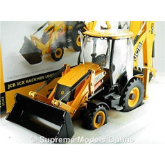 JCB 3CX ekskavatora-iekrāvēja modelis 1:32 Ekskavators dzeltens R01