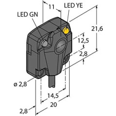 3044754 - Q10RP6R, optisks sensors (Empfänger) Miniatūrsensors