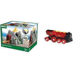 Brio World 33481 Magiškas tunelis Geležinkelio priedai Brio mediniam traukiniui Mažylių žaislas su efektais Rekomenduojama vaikams nuo 3 metų