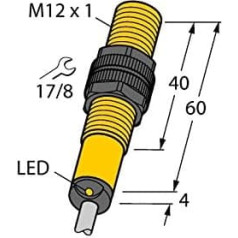 Turck Induktivitātes sensors nicht bündig NPN, Schließer NI4-S12-AN6X