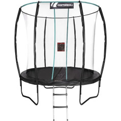 CORNILLEAU Spring 244 cm Trampoline for Outdoor Use, Reinforced Safety for Children, Spring - Safety Certificate TÜV SÜD/GS - Garden Trampoline