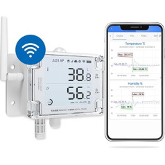 UbiBot GS1-A1RS Rūpnieciskais temperatūras un mitruma reģistrators WiFi savienojums Atbalsta RS485 ārējo sensoru paplašinājumu