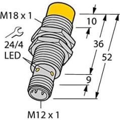 4611410 - Ni14-M18-AN6X-H1141 induktīvais sensors ar palielinātu jutības diapazonu