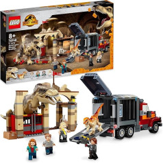 LEGO 76948 Jurassic World T. Rex & Atrociraptor: Dinosaur Escape Set with Truck and 4 Mini Figures, Dinosaur Toy Gift