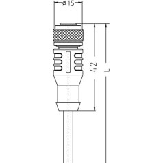 Turck 8038670 - HT-WAK4-10-HT-WAS4/S2430, Rūpnieciskais sensors TPE-Kabeļmantele