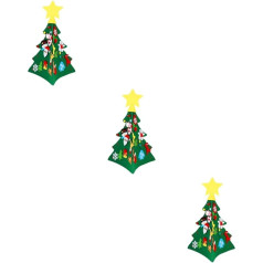 Toyvian 3 komplekti Ziemassvētku eglīte oh tannenbaum kinder kinderweihnachtbaum Ziemassvētku rotaļlietas bērniem Ziemassvētku rotājumi ornaments Ziemassvētku rotājumi Ziemassvētku rotājumi Ziemassvētku komplekts DIY apdares sports