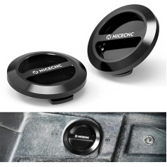 NICECNC Pack of 2 Floor Drain Plugs Aluminium Compatible with Polaris RZR XP 2016 2017 2017 2018 2019 2020 2021, RZR Water Plug Compatible with Polaris General 1000 RZR XP 1000 RZR Turbo Black