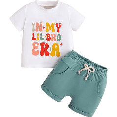 GUSUTZX Toddler Boys īsām piedurknēm drukāts T-krekls džemperis topi šorti apģērbs bērnu apģērbs vasaras toddler apģērbu komplekts
