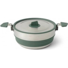 Salokāms katls DETOUR Stainless Steel Collapsible Pot 3L  Laurel Wreath Green