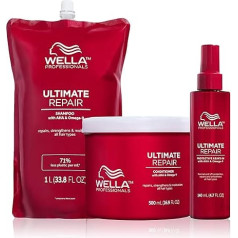 Wella Professionals Ultimate Repair dziļi attīrošs šampūns - atjaunojošs šampūns ar metāla attīrīšanas tehnoloģiju pret kaitīgām vielām - mitrinošs šampūns ar luksusa aromātu - 1 litra maisiņš