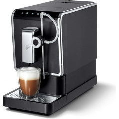 Tchibo Esperto Pro Pilnībā automātisks kafijas automāts ar vienas pieskāriena funkciju kafijas ar krēmu, espresso un piena pagatavošanai, antracīts