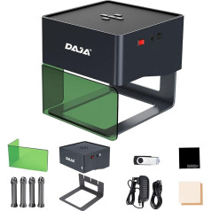 DAJA DJ6 Pro Laser Engraver mit höheren Spalten Pārnēsājams lāzera gravieris Maschine Kits für DIY unterstützt Win/Mobile System/Offline Laser Cutter (Arbeitsbereich 3,15 * 3,15 Zoll)