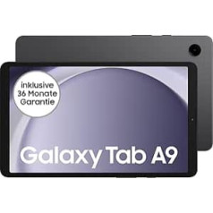 Samsung Galaxy Tab A9 Wi-Fi Android planšetdators, 64 GB krātuve, liels displejs, bagātīga skaņa, Simlock bez līguma, grafīts