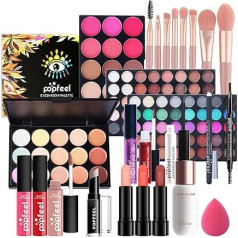 26-Piece Make-Up Box Set, профессиональный косметический набор для макияжа с тенями для век, блеском для губ, румянами, консилером и т.д., многофункцио