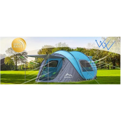 4 Person Pop Up Tent Camping Waterproof Easy Set Up in 10 Seconds Instant Family Tent 210D Oxford Fabric Material Includes Pre-Assembled Poles