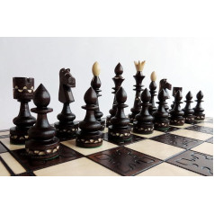 Master of Chess Indian 54cm / 21in Luxus Holz Schachspiel, schöne handgefertigte Schachbrett und Schachfiguren