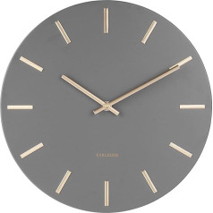 Karlsson Sienas pulkstenis Charm Steel Grey / Gold S Stehlen Diametrs 30 cm Augstums 3,5 cm