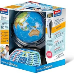 Clementoni Digital Globe - Talking Children's Globe for Children from 7 Years - Interactive World Globe for Learning & Playing 59297, Medium