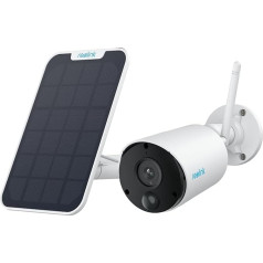 Reolink Argus Eco 2K 3MP bezvadu ārējā novērošanas kamera 2K 3MP ar AI detektoru 2,4GHz WiFi un saules paneli (2 gab.)