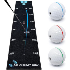 ME AND MY GOLF Breaking Ball Putting Mat - Simulieren Sie Breaking Putts zu Hause