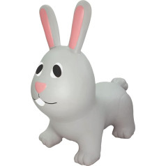 GERARDO'S Toys Jumpy Hopper Rabbit Grey - piepūšamās rotaļlietas mazuļiem no 1 gada un no 2 gadiem - piepūšamās rotaļlietas ārā vai iekštelpās no 12 mēnešiem