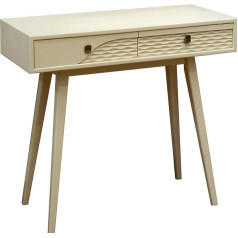 DRW DRW098057 Tisch Flur Holz Beige 2 Schubladen 90 x 78 x 40 cm, Maße