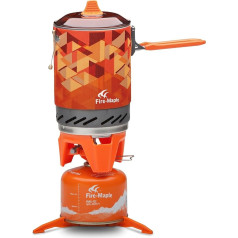 Fire-Maple® Star Outdoor Camping Stove Small for Gas Cartridges [Orange] - Gas Camping Stove Mini - Cartridge Stove - Gas Burner Camping - Storm Stove - Survival Stove - Gas Stove Set