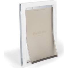 PetSafe Freedom Hundetür/Katzentür aus Aluminium - langlebiger Rahmen - S, M, L, XL, Large, weiß