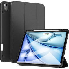 ZtotopCases aizsargvāciņš priekš Neu iPad Air 13 Zoll M2 2024/Pro 12,9 Zoll 2018, ultradurns, Smart-Cover, ar integrējamu stiprinājumu, viegls, ar automātisko fiksatoru/Funkcija, ar iebūvētu zīmuli - Schwarz