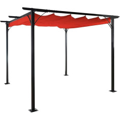 Mendler Pergola HWC-C42 Garden Gazebo, Sturdy, 6 cm, Frame + Sunroof