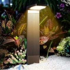 Solarlampen für Außen Garten 4 Stück, Helle 60LED Solarleuchten für Außen IP65 Wasserdicht, Warme & Kühle Solar Wegbeleuleuchtung mit 4 Modi, Solar Gartenleuchten für Einfahrt Rasen Terrasse Deko Hof