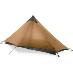 Telomat 3F Lanshan1 Ultralight telts 3/4 sezonas pārnēsājama mugursomas telts 1 personai, 15D silikona pārklājums, ūdensnecaurlaidīga divslāņu telts bez stieņiem kempingam, kāpšanai, pārgājieniem