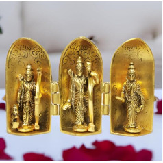 Purpledip Idol Ram Darbar: Rama, Sita, Laxman, Hanuman statujas Stambha Pillar Box (12196)