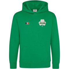 Super Lemon Irland Īrija Īrijas Hoodie Kinder Kinder Rugby-Kapuzenpullover Retro Vintage Vintage Jungen Mädchen Unisex Grün Ideal für Irland Rugby Fans für 6 Nationen und Weltmeisterschaft