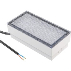 ledscom.de LED Pflasterstein Bodeneinbauleuchte CUS für außen, IP67, eckig, 20 x 10cm, 2,8 W, 251lm, warmweiß, 230v, Outdoor, Terrasse, Gartenbeleuchtung, Bodeneinbauleuchte, Strom, Bodenlampe