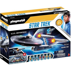 PLAYMOBIL Star Trek 70548 U.S.S. Enterprise NCC-1701, ar AR APP, gaismas efektiem un oriģinālām skaņām, 10-99 gadi