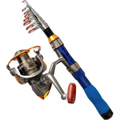 KYATON spole Combos Tragbare Teleskopiskās Angelrute Frp Faser Angelstange Sea Boat Rock Fish Rod Angelrolle 1.5M/1.9M/2.3M Angelausrüstung Set