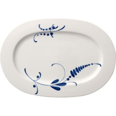 Villeroy und Boch Vieux Luxembourg Brindille Servierplatte, 34 cm, Premium Porzellan, Weiß