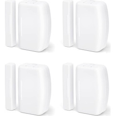 THIRDREALITY Zigbee kontakta sensors 4 Pack Door Window Monitor Indoor Darbojas ar Home Assistant, SmartThings, Aeotec, Hubitat vai Echo ierīcēm ar iebūvētu Zigbee centrmezglu, nepieciešams centrmezgls