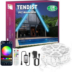 TENDIST 15M IP67 IP67 RGB LED lentes, 24V LED lentes ar mūzikas sinhronizāciju, LED svītras ar mūzikas sinhronizāciju, LED svītras ar mūzikas sinhronizāciju, LED svītras ar mūzikas sinhronizāciju, LED svītras ar mūzikas sinhronizāciju, LED s