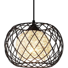 WOWEWA LED Retro Retro Vintage Industrial Pendant Lamp Modern Pendant Light Black Metal Ceiling Light E27 Dzīvojamā istaba iekštelpām, restorāniem, kafejnīcām, bāriem, virtuvēm, bērnu istabām